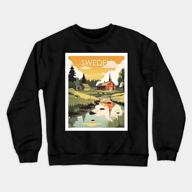 SWEDEN Crewneck Sweatshirt by MarkedArtPrints